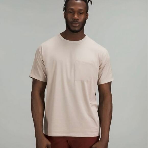 lululemon athletica Other - Lululemon Mens The Fundamental Short Sleeve Relaed Fit Shirt in Bone Size XL